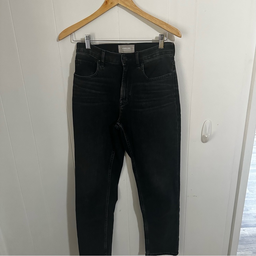 Everlane women’s 27R black high rise straight leg jeans